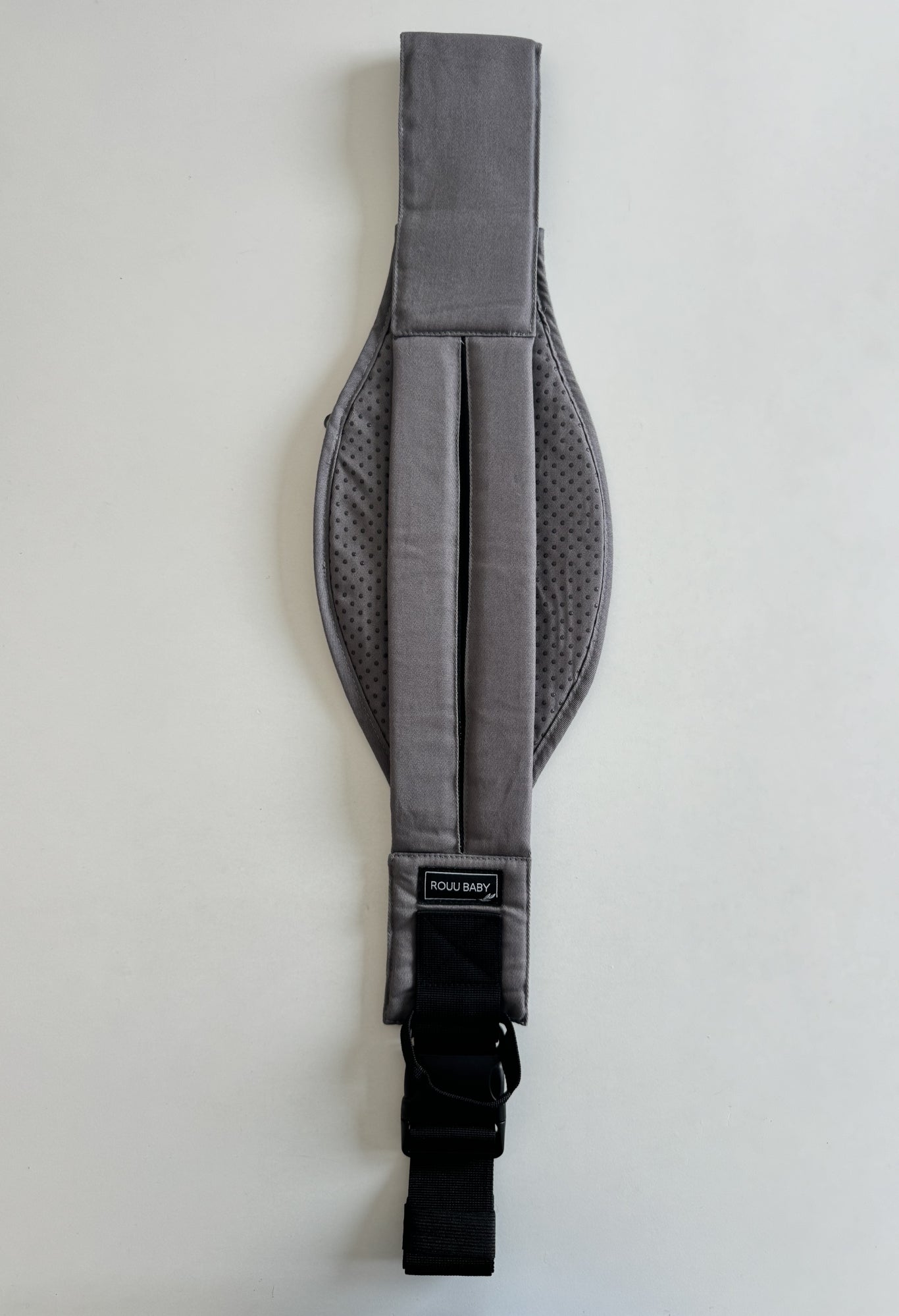 Back view of the Grey Stone Rouu Baby II hip carrier